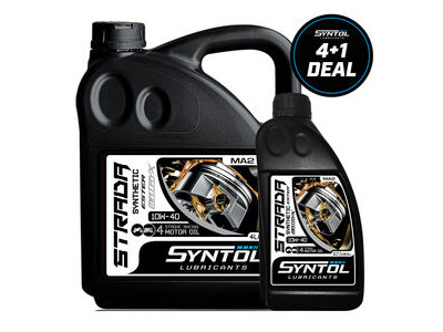 Syntol Strada 4T 10W-40 Synthetic Oil 4+1 Litre