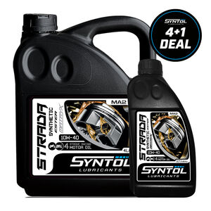 Syntol Strada 4T 10W-40 Synthetic Oil 4+1 Litre 