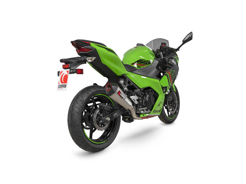 SCORPION EXHAUST Kawasaki Ninja 400 Serket Taper Race System click to zoom image