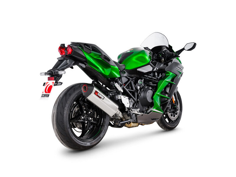 SCORPION EXHAUST Kawasaki Ninja H2 SX Serket Parallel Slip-on click to zoom image