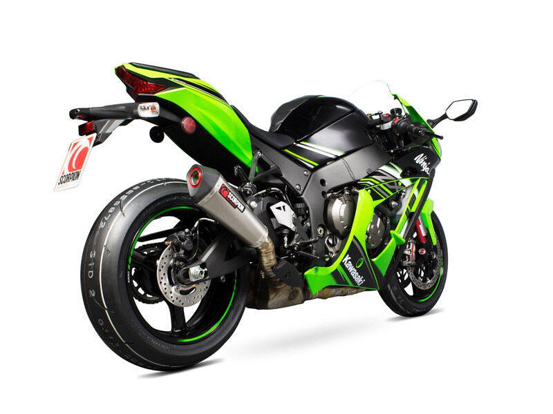 SCORPION EXHAUST Kawasaki Ninja ZX-10R / ZX-10RR / ZX-10R SE Serket Taper Slip-on click to zoom image