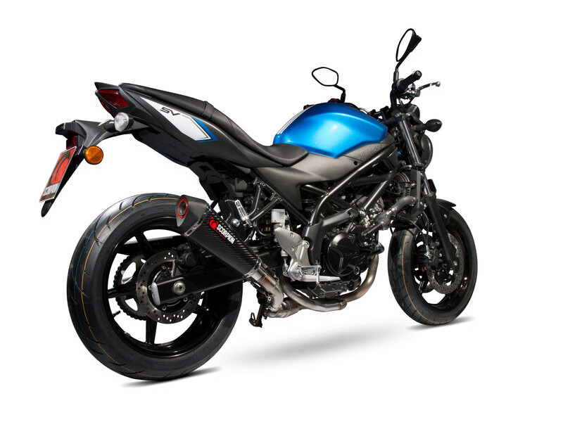 SCORPION EXHAUST Suzuki SV650 (2016-2021) / SV650 X, (2018-2021) Serket Taper Slip-on click to zoom image