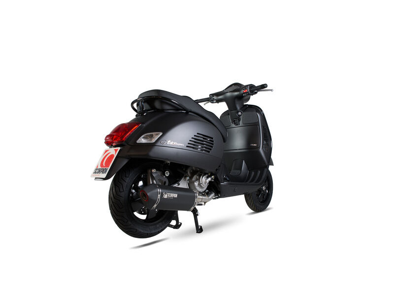 SCORPION EXHAUST Vespa GTS 125, 2009-17 / GTS250, 2005-13 / GTS300, 2008-18 / GTV250, 2006-13 / GTV300, 2010-18 Serket Parallel Full System click to zoom image