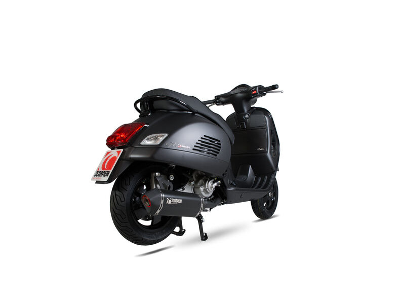 SCORPION EXHAUST Vespa GTS 125, 2009-17 / GTS250, 2005-13 / GTS300, 2008-18 / GTV250, 2006-13 / GTV300, 2010-18 Serket Parallel Full System click to zoom image