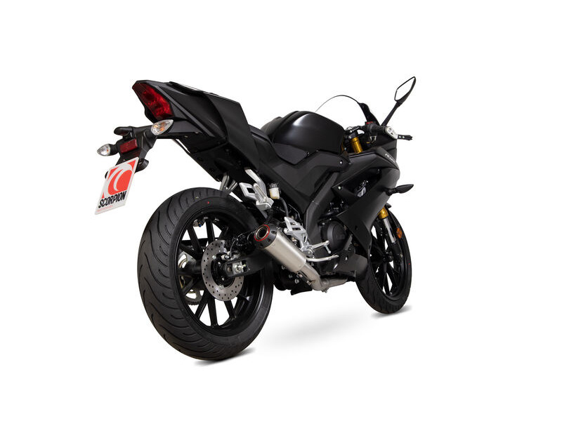 SCORPION EXHAUST Yamaha YZF-R125 Red Power Full System click to zoom image