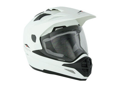 STEALTH HD009 Adventure Adult Dual Sport Helmet - White