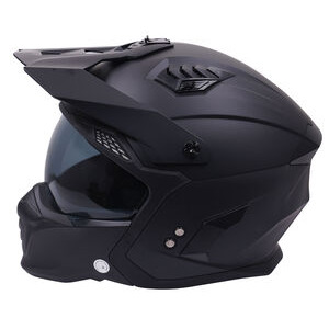 STEALTH Stealth Fighter Multi Function Motorcycle Full & Open Face Helmet - Matt Black click to zoom image