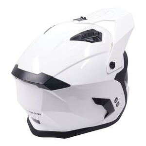 STEALTH Stealth Fighter Multi Function Motorcycle Full & Open Face Helmet - Gloss White click to zoom image