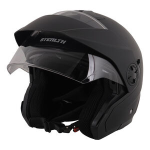 STEALTH Metro Open Face Helmet - Matt Black click to zoom image