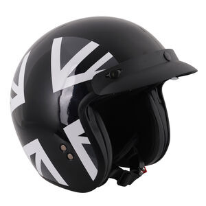 STEALTH HS391 Peaked Open Face Helmet Mono Jack click to zoom image