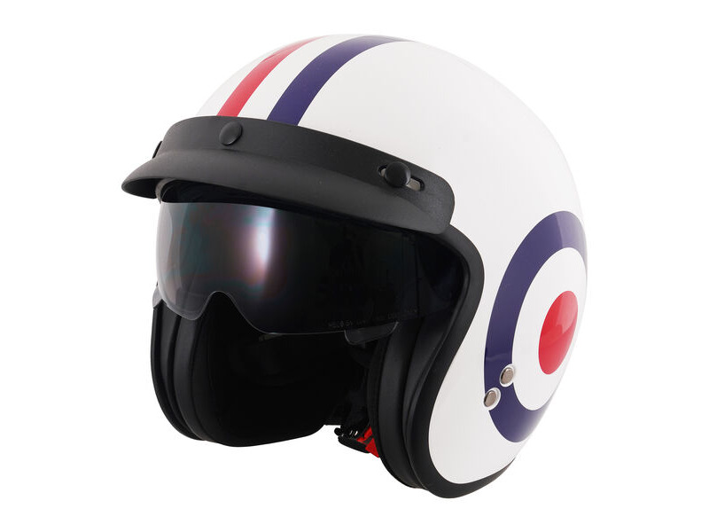 STEALTH Open Face Helmet With Peak - Roundel click to zoom image