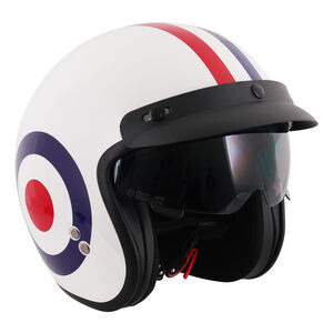 STEALTH Open Face Helmet With Peak - Roundel click to zoom image