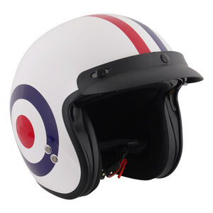 STEALTH Open Face Helmet With Peak - Roundel click to zoom image