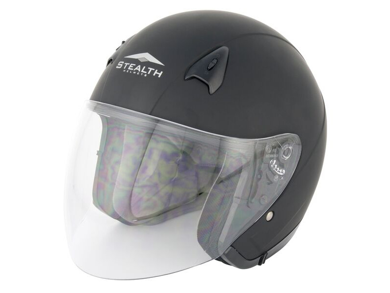 STEALTH NT200 Adult Open Face Helmet - Matt Black click to zoom image