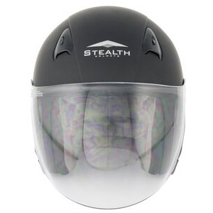 STEALTH NT200 Adult Open Face Helmet - Matt Black click to zoom image