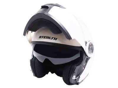 STEALTH Stealth V159 Flip Road Helmet Plain Gloss White