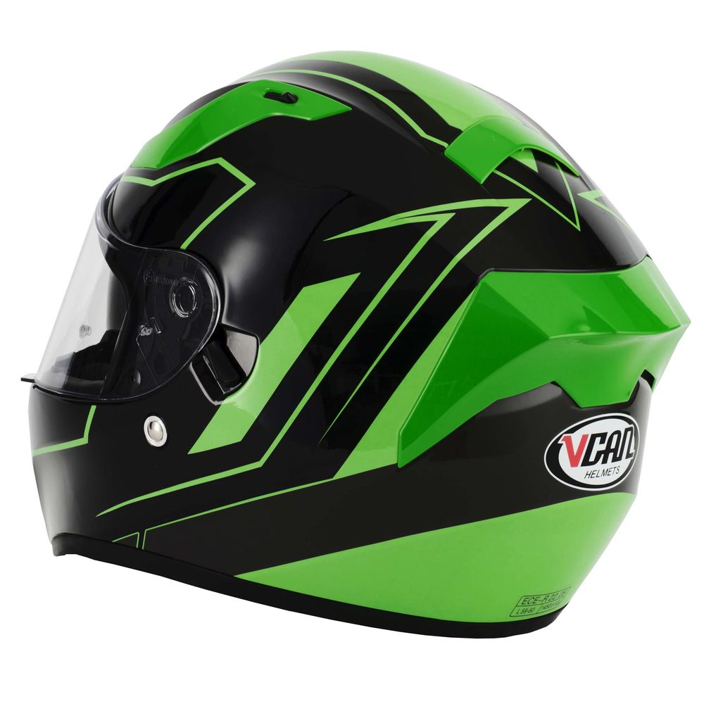 V-CAN V128 Neon Helmet - Green 89.95 Motorcycle 