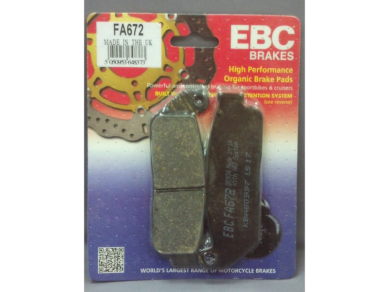 EBC BRAKES Brake Pads FA672 click to zoom image