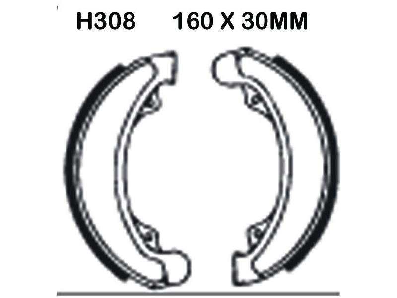 EBC BRAKES Brake Shoes H308 -SPECIAL ORDER click to zoom image