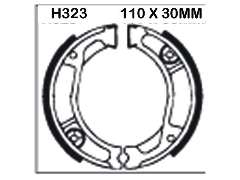 EBC BRAKES Brake Shoes H323-SPECIAL ORDER click to zoom image