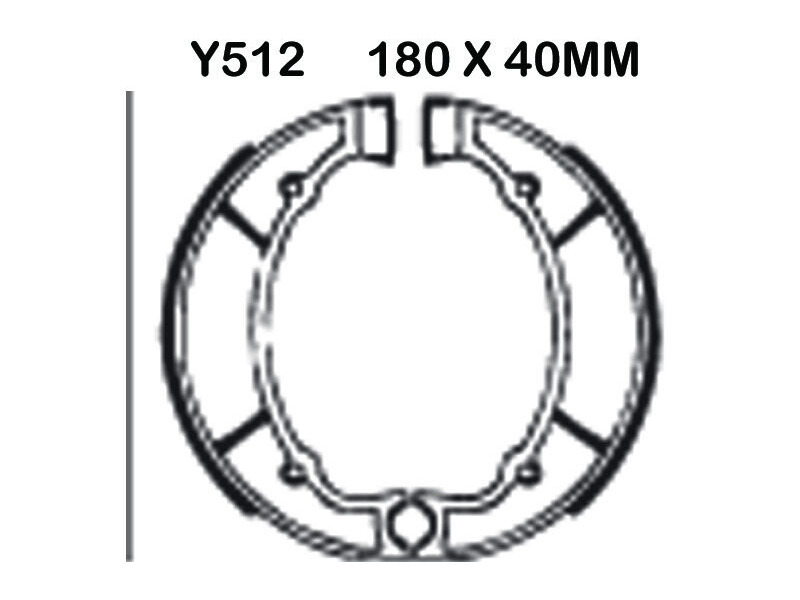 EBC BRAKES Brake Shoes Y512-SPECIAL ORDER click to zoom image