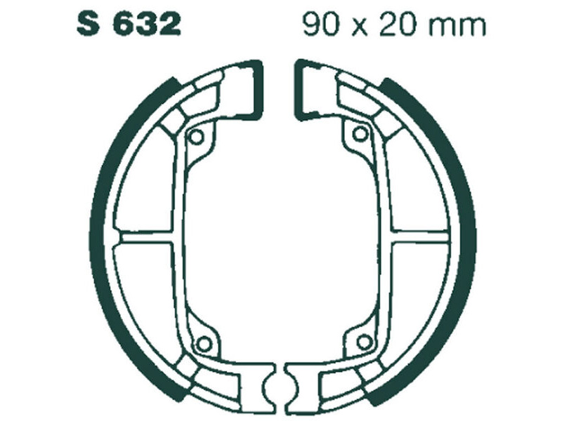EBC BRAKES Brake Shoes S632-SPECIAL ORDER click to zoom image