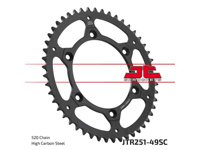 JT SPROCKETS Rear Sprockets R/W 251-49SC click to zoom image