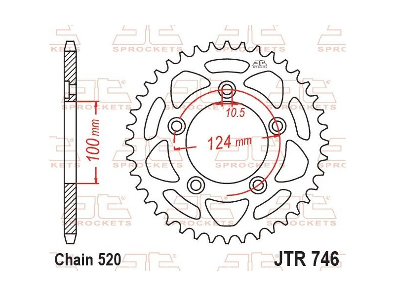 JT SPROCKETS Rear Sprocket JTR746.43 click to zoom image