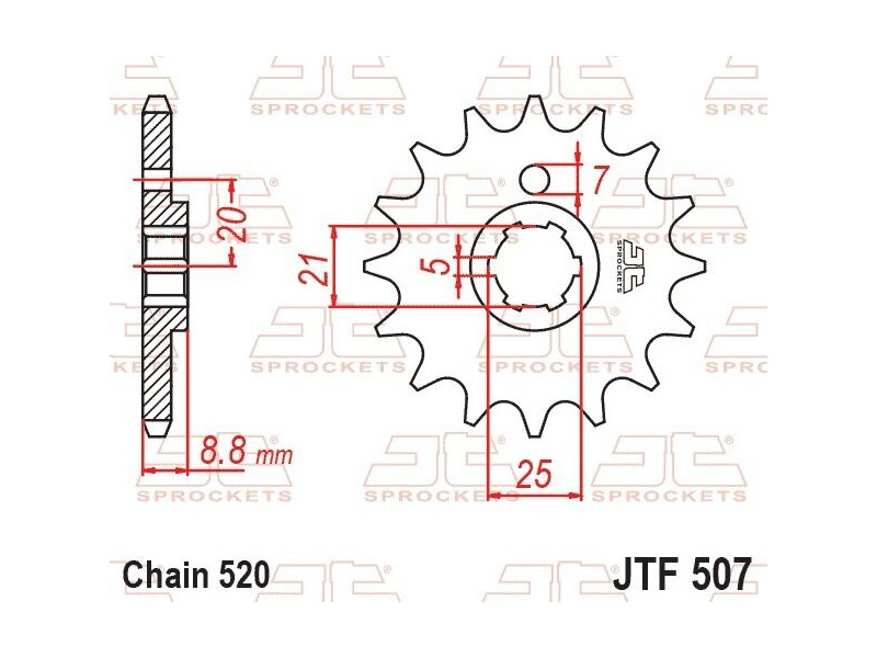 JT SPROCKETS Sprocket Front JTF 507-15 click to zoom image