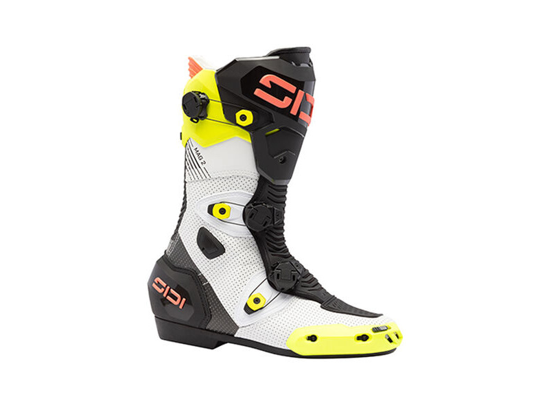 SIDI Mag 2 Air CE Boots Fluo Yellow/Fluo Coral click to zoom image