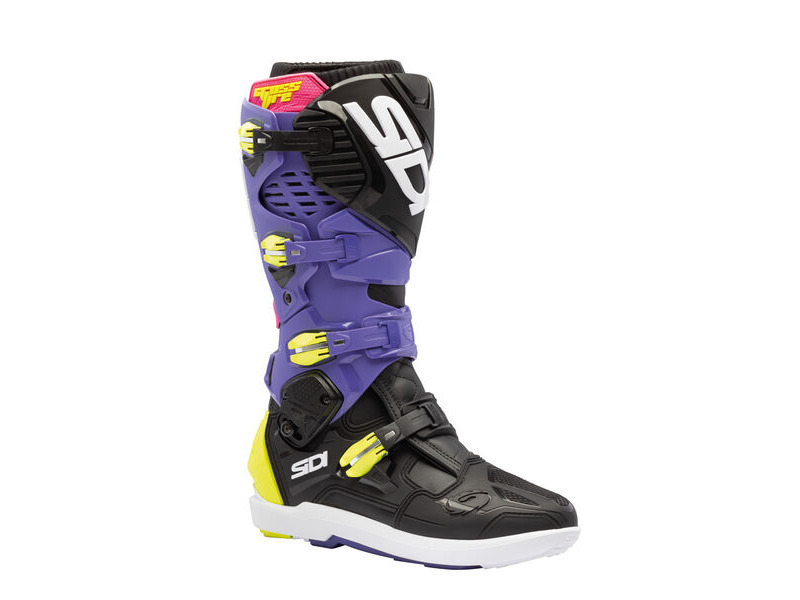 SIDI Crossfire 3 SRS CE Boots Violet/Black/Fluo Yellow click to zoom image