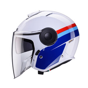 CABERG Soho Zephir White/Blue/Red Helmet S/O click to zoom image