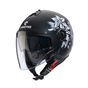 CABERG Riviera V4X Mia Matt Black/White/Grey/Light Blue Helmet 