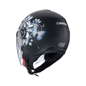 CABERG Riviera V4X Mia Matt Black/White/Grey/Light Blue Helmet click to zoom image