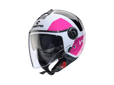 CABERG Riviera V4X Alpha White/Black/Fuchsia Helmet