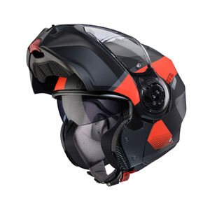 CABERG Duke Evo Indy Matt Gun Metal/Red Fluo/Black Helmet click to zoom image