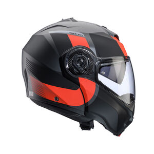 CABERG Duke Evo Indy Matt Gun Metal/Red Fluo/Black Helmet click to zoom image