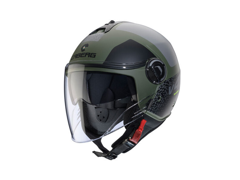 CABERG Riviera V4X Alpha Matt Military Green/Blk/Grey Helmet click to zoom image