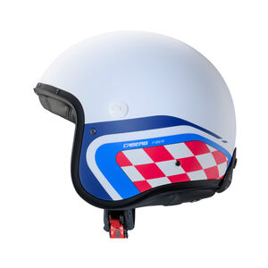 CABERG Freeride X Daytona Matt White/Blue/Red Helmet click to zoom image