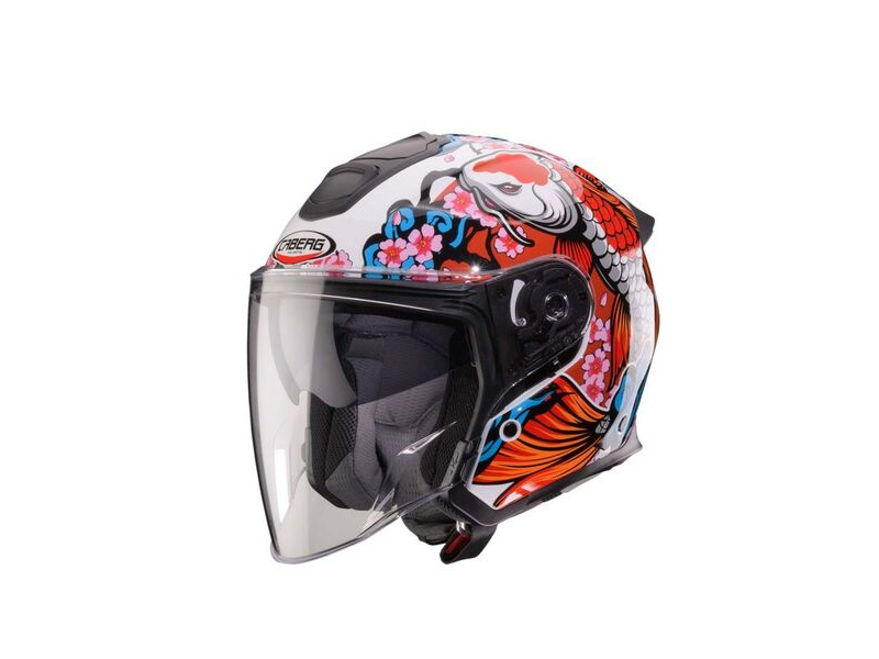 CABERG Flyon 2 Koi White/Red/Orange Helmet Special Order click to zoom image
