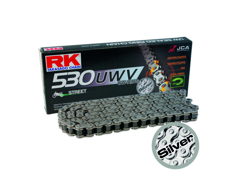 RK CHAINS GP530UWV-120L Silver UW-Ring Chain click to zoom image