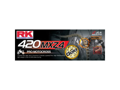 RK CHAINS CHAIN GB420MXZ4-134 GOLD Premium MX NON-O-RING