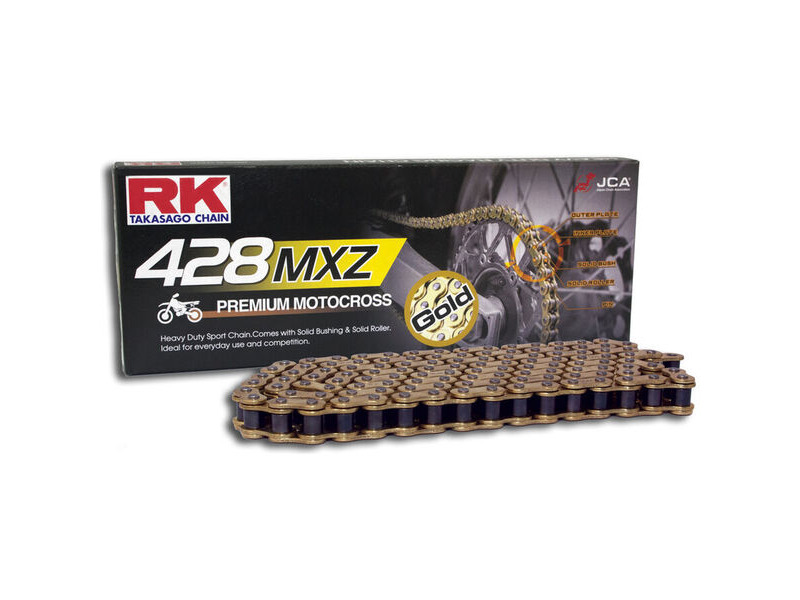 RK CHAINS GB428MXZ Per Link (100FT=2400) Gold Premium MX Chain click to zoom image