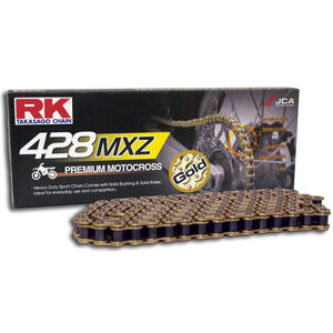 RK CHAINS GB428MXZ Per Link (100FT=2400) Gold Premium MX Chain 