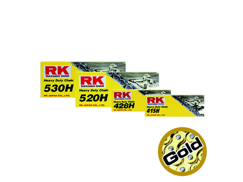 RK CHAINS GS428HSB Gold Per Link (100FT=2400) Heavy Duty Chain click to zoom image