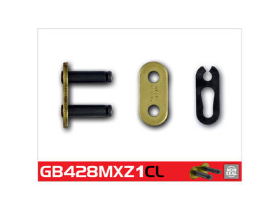RK CHAINS GB428MXZ1-CL Gold Premium MX Con Clip Link