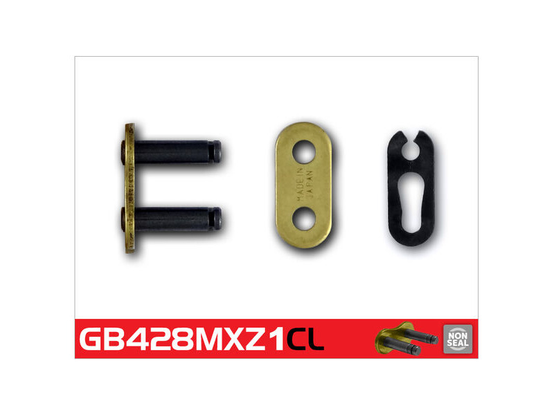 RK CHAINS GB428MXZ1-CL Gold Premium MX Con Clip Link click to zoom image