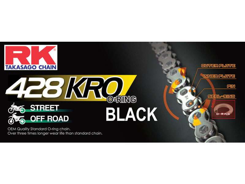 RK CHAINS 428KRO-136 O-Ring Chain click to zoom image