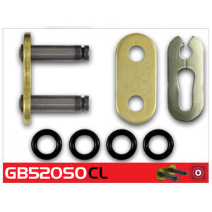 RK CHAINS GB520SO-CL Gold O-Ring Con Clip Link 