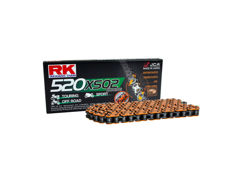 RK CHAINS DD520XSO2-120 Orange RX-Ring Chain click to zoom image